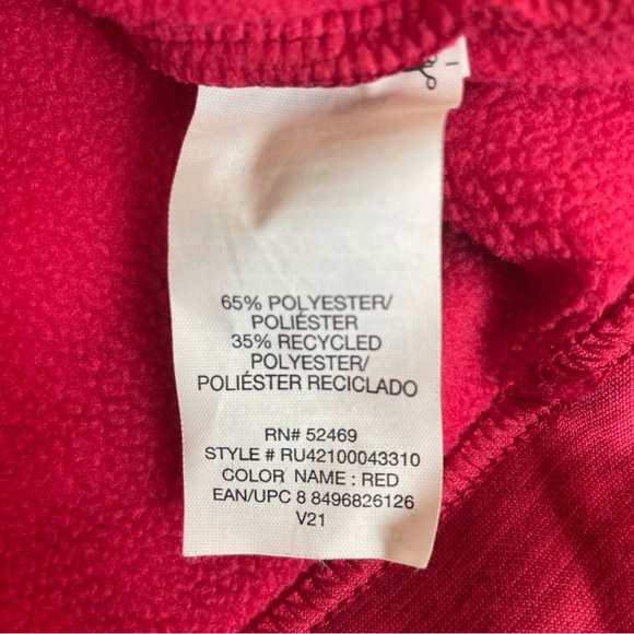 Russel Pull Over Sweatshirt 1/4 Zip Pullover Mens Medium Red Fleece Dri Power - Picture 7 of 11